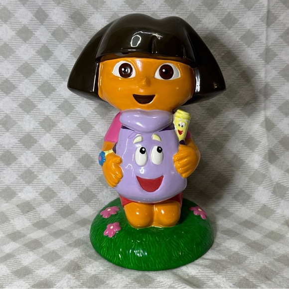 Vintage 2003 Dora the Explorer Ceramic Piggy Bank With Backpack By Enesco Group - Picture 1 of 9